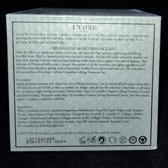 NEW! Crystalline 60 Sec Face Lift by L'core Paris - Picture 5 of 6